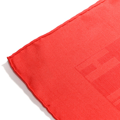 Hermes Silk Wool Faconnee Grand H Scarf Rouge Vif 4 of 4