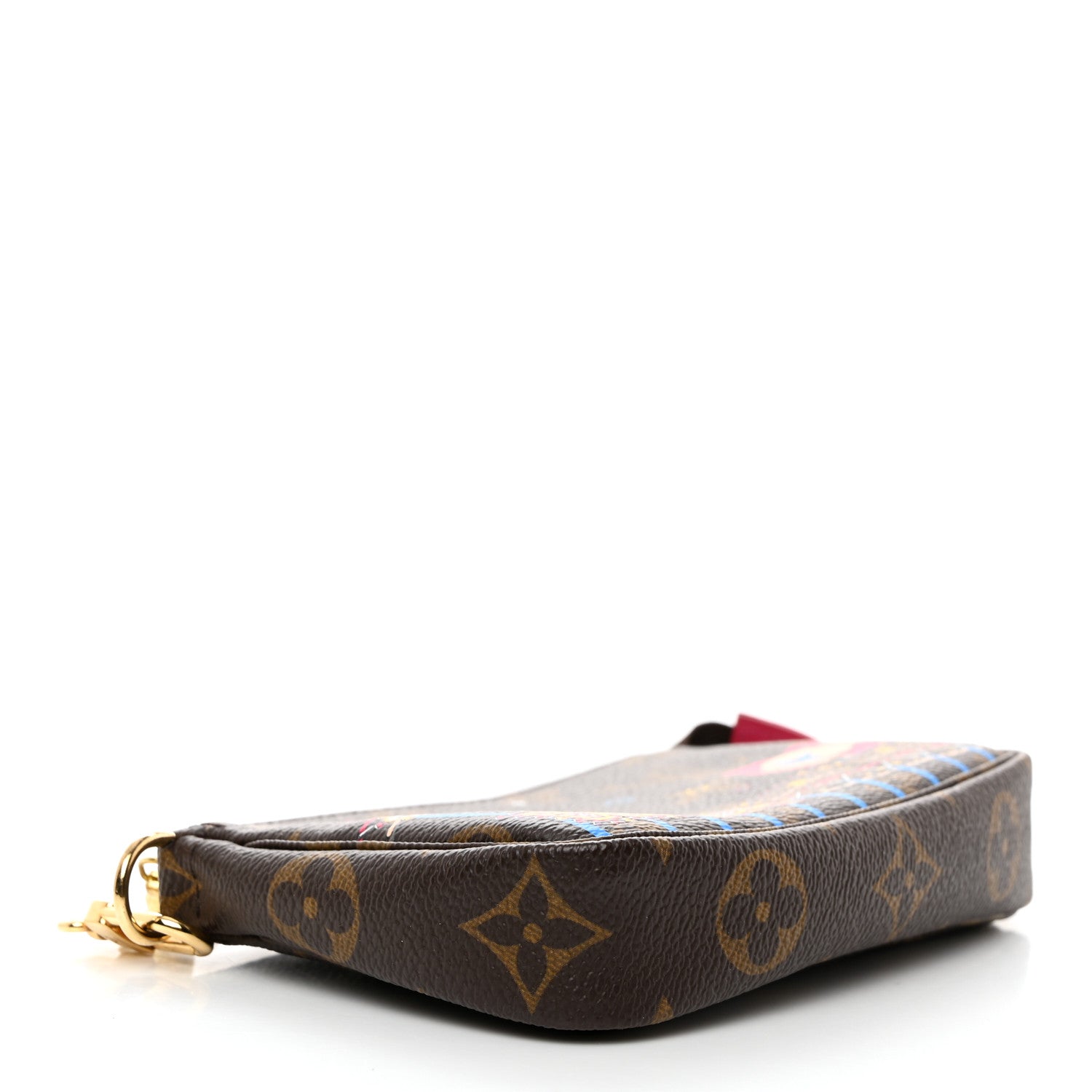 Louis Vuitton Monogram 2020 Christmas Animation Roller Coaster Mini Pochette Accessories Pivoine 4 of 7