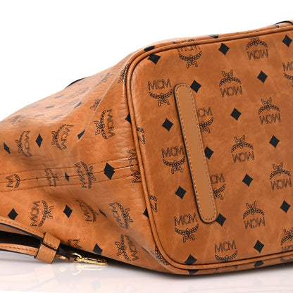 MCM Visetos Large Liz Reversible Shopper Tote Cognac 15 of 23