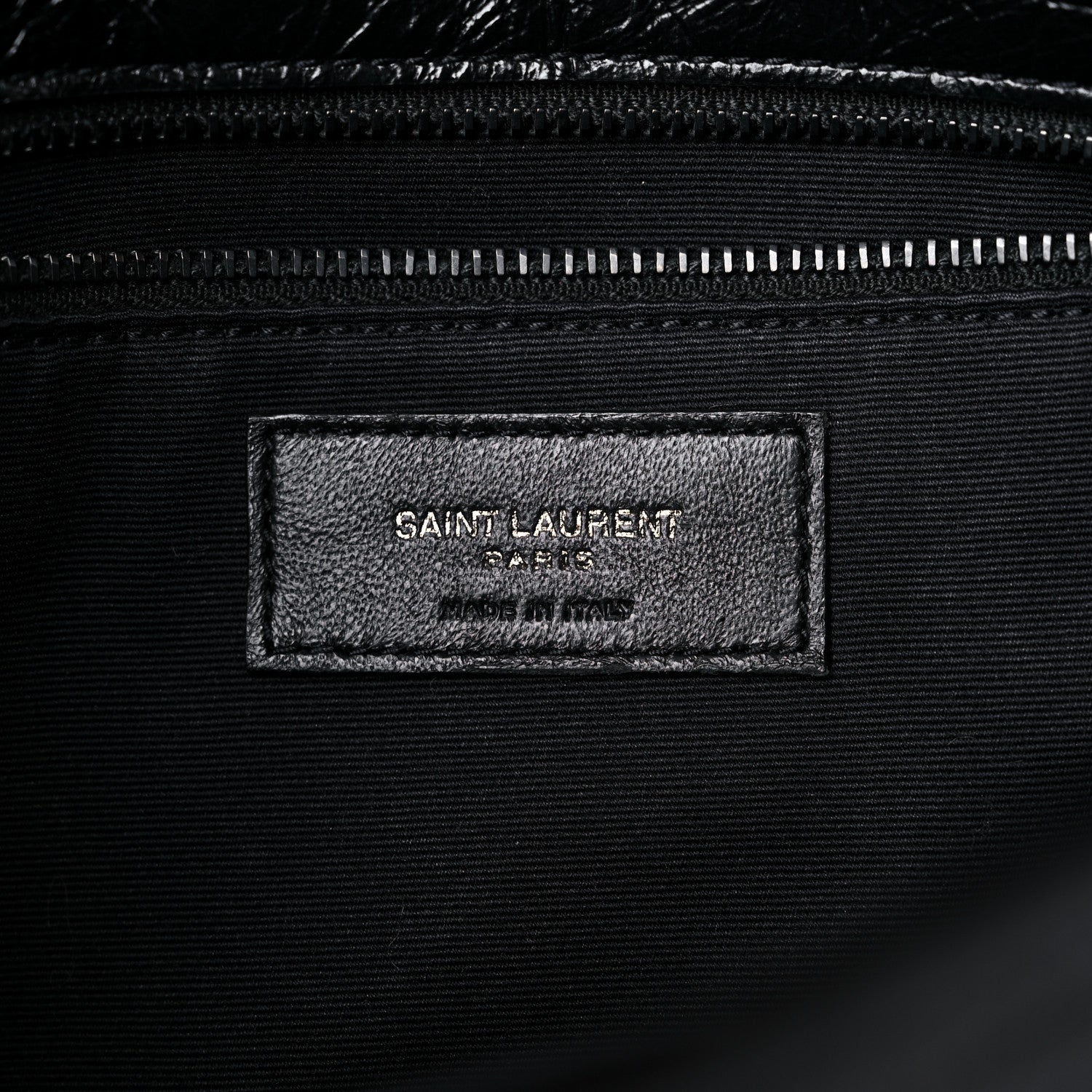 Saint Laurent Crinkled Calfskin Matelasse Monogram Medium Niki Chain Satchel Black 7 of 11