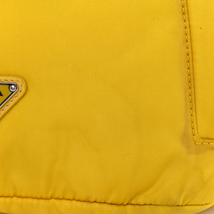 Prada Re-Nylon Vitello Metal Triangle Logo Sling Backpack Giallo 10 of 12