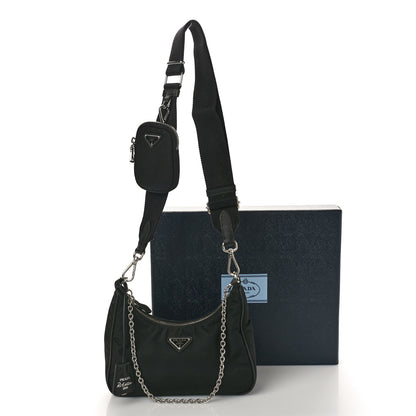 Prada Nylon Re-Edition 2005 Shoulder Bag Black 10 of 10