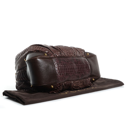 Gucci Python Large Jockey Hobo Brown 4 of 7