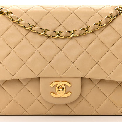 Chanel Lambskin Quilted Medium Double Flap Beige 9 of 26
