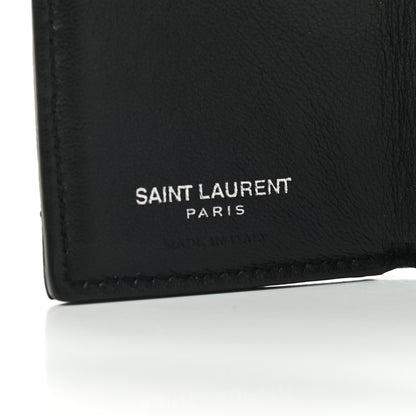 Saint Laurent Lambskin Y Quilted Monogram Loulou Tiny Wallet Black 7 of 9