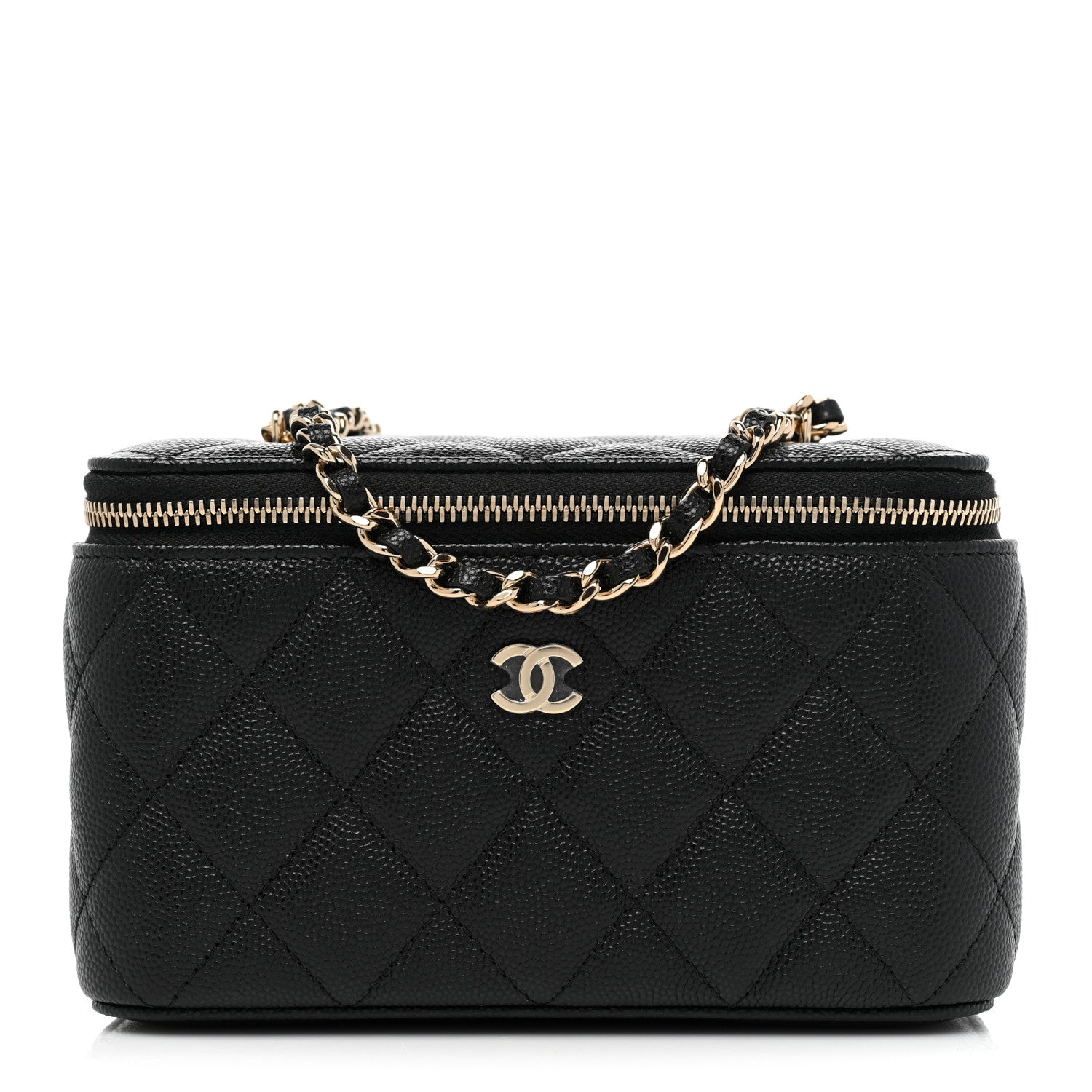 Chanel Caviar Quilted Small Vanity Case With Chain Black 1 of 10