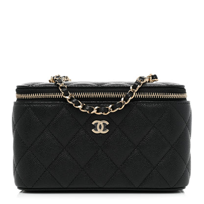 Chanel Caviar Quilted Small Vanity Case With Chain Black 1 of 10