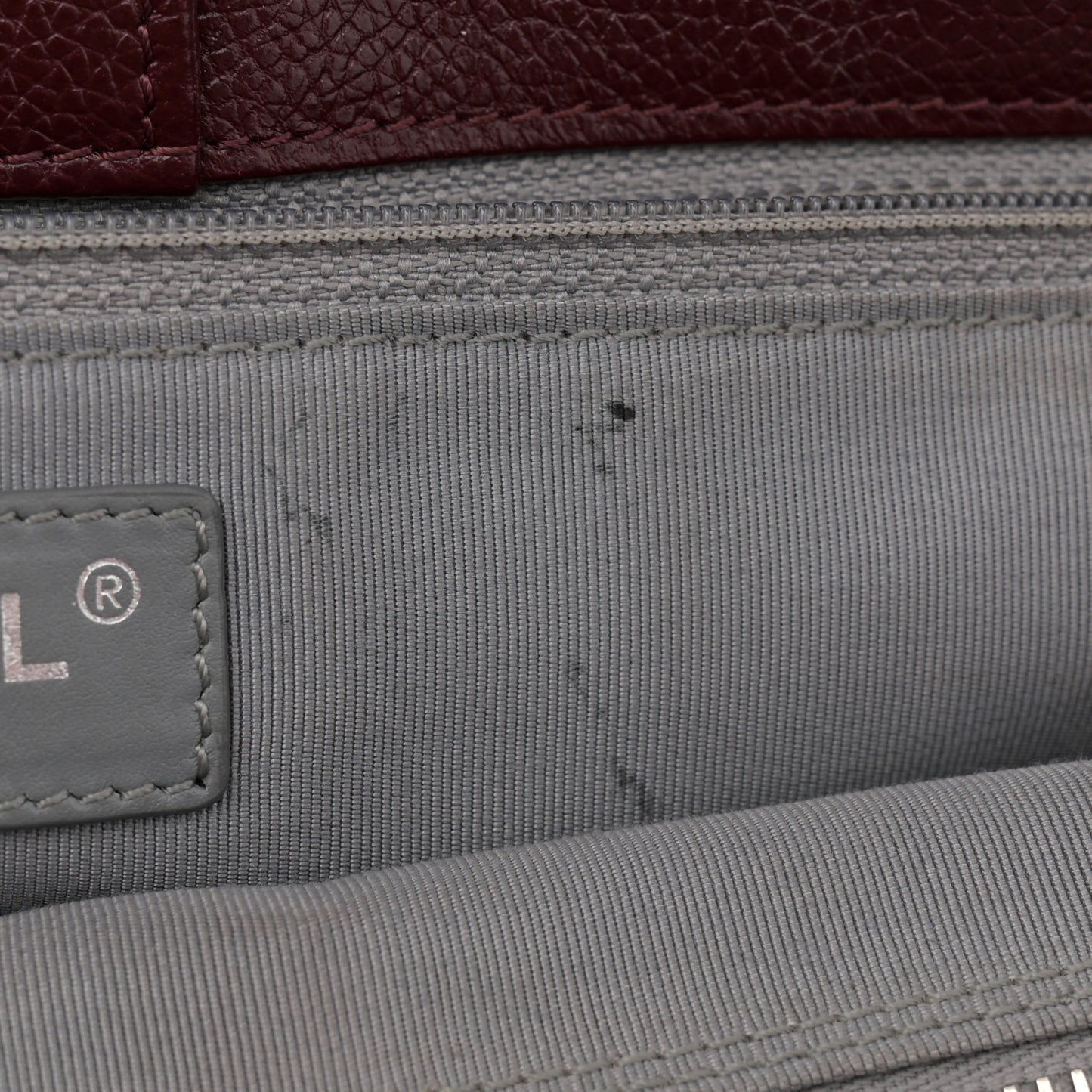 Calfskin Cerf Executive Shopper Tote Burgundy
