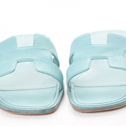 Hermes Epsom Oran Sandals 38.5 Bleu Ciel 11 of 12