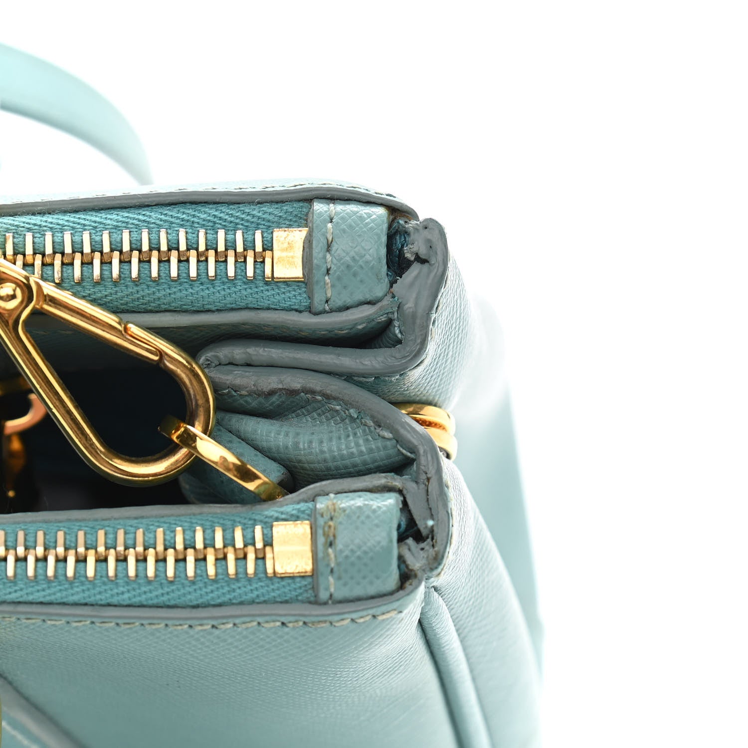 Prada Saffiano Lux Mini Galleria Double Zip Tote Anice 11 of 14