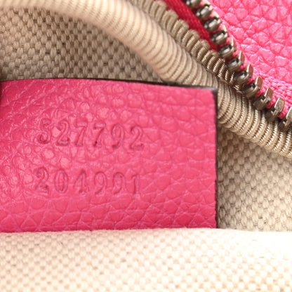 Gucci Grained Calfskin Small Logo Belt Bag Box Pink Green 6 of 9