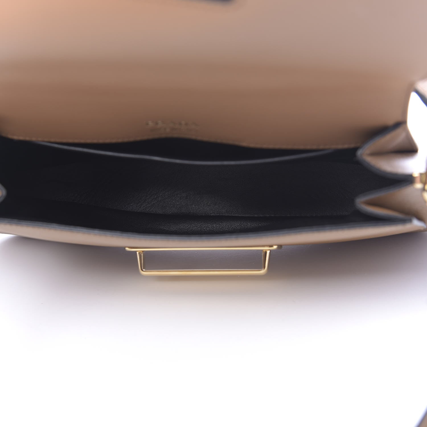 Prada City Calfskin Saffiano Sidonie Shoulder Bag Caramel 5 of 9