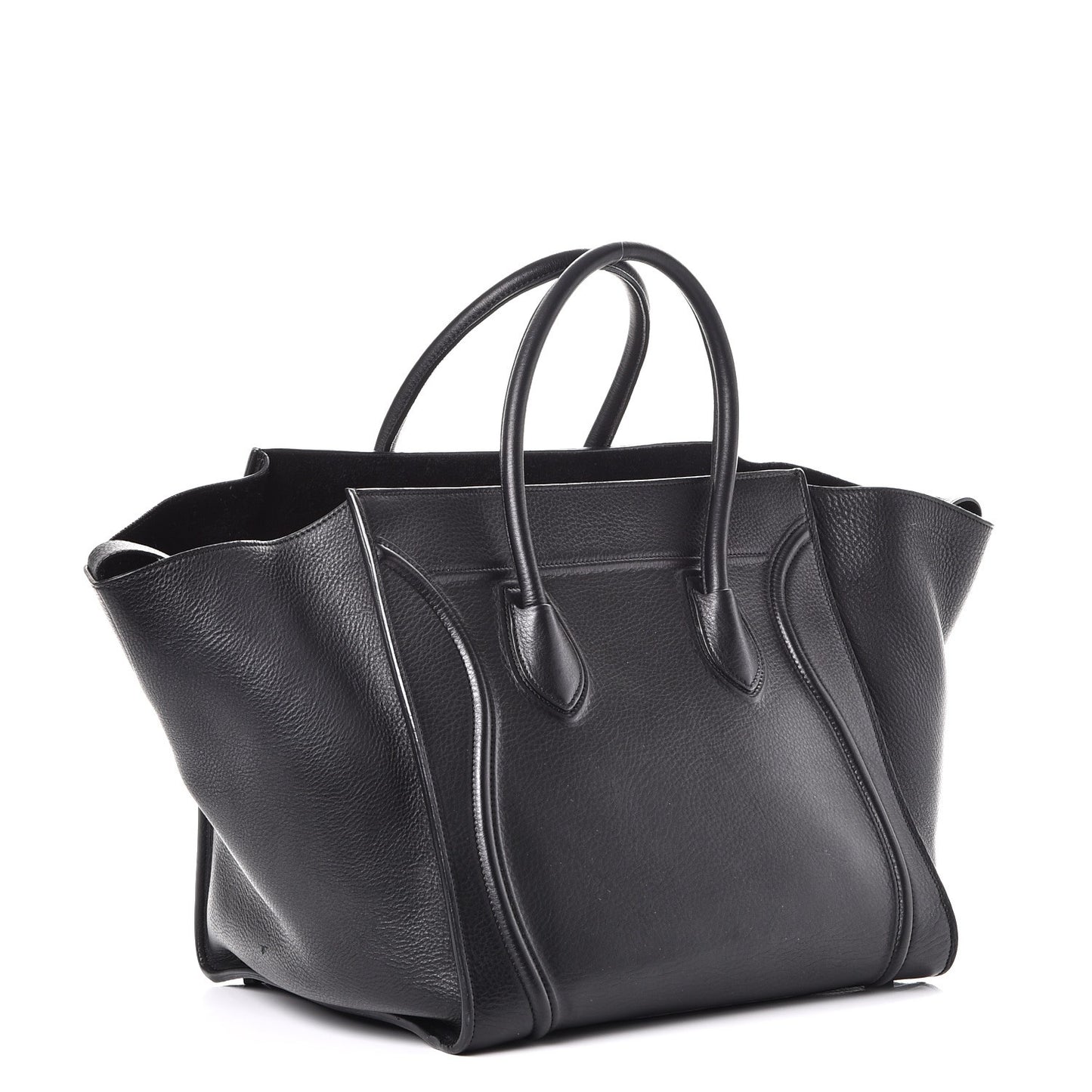 Supple Calfskin Medium Phantom Luggage Black