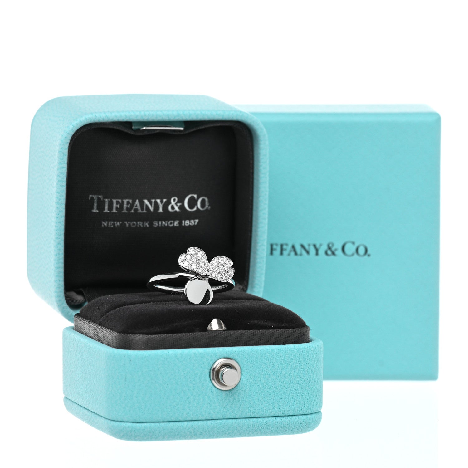 Tiffany Platinum Diamond Paper Flowers Ring 49 5 5 of 5