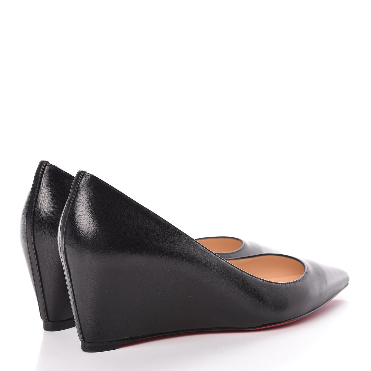 Shiny Nappa Pipina 55 Wedges 37.5 Black