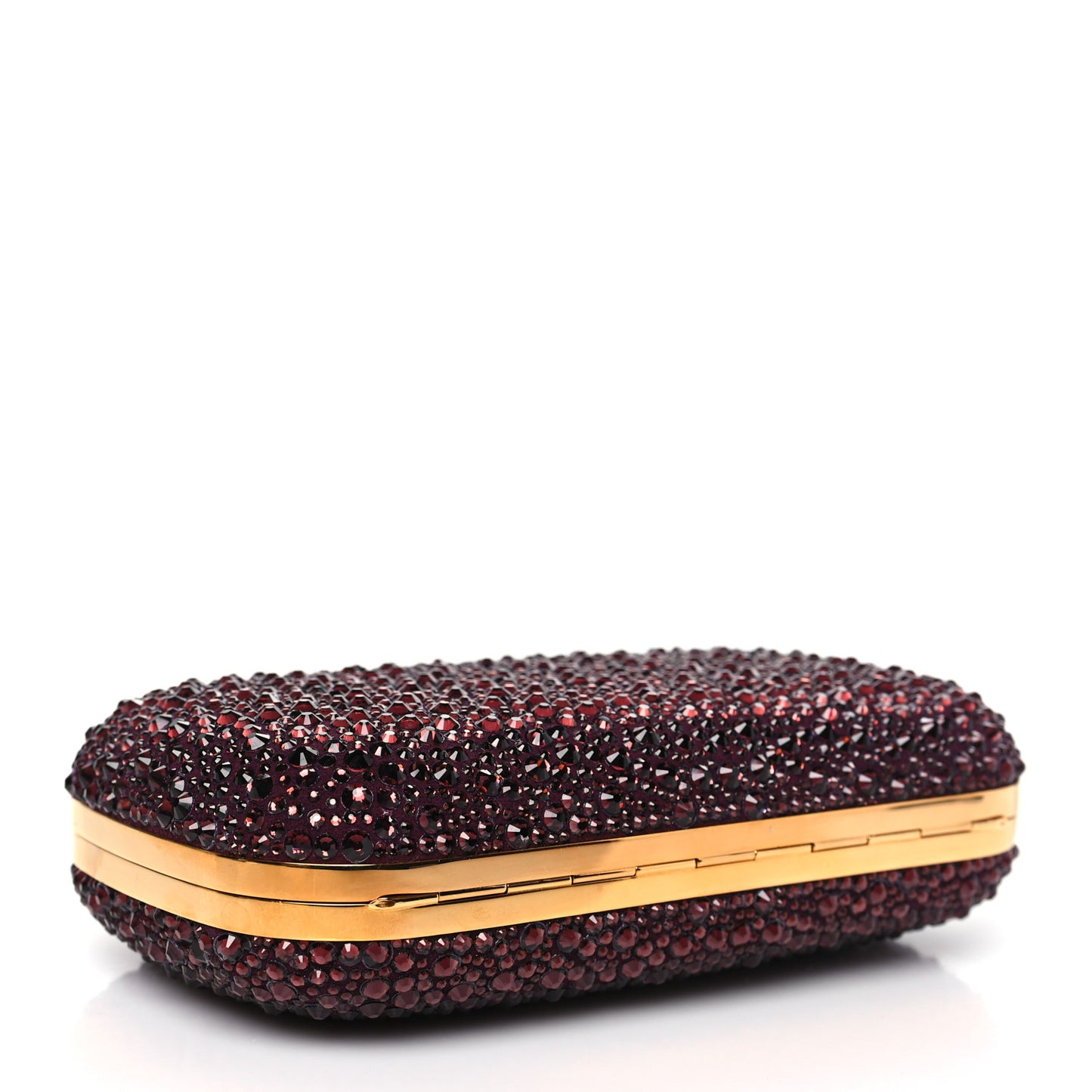 Crystal Jeweled Knuckle Duster Box Clutch Red