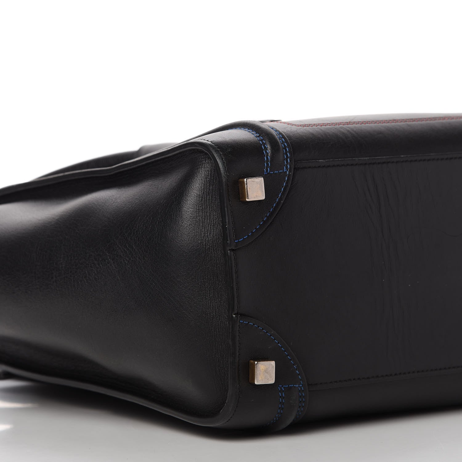 Celine Smooth Calfskin Multicolor Double Stitching Micro Luggage Black 6 of 11