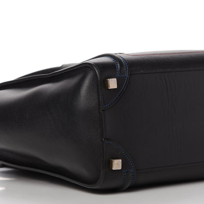 Celine Smooth Calfskin Multicolor Double Stitching Micro Luggage Black 6 of 11