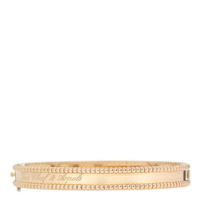 Van Cleef & Arpels 18K Yellow Gold Perlee Signature Bangle Bracelet M 2 of 4