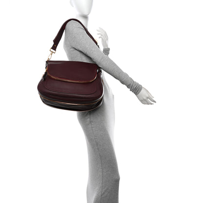Tom Ford Pebbled Calfskin Large Jennifer Burgundy 2 of 10