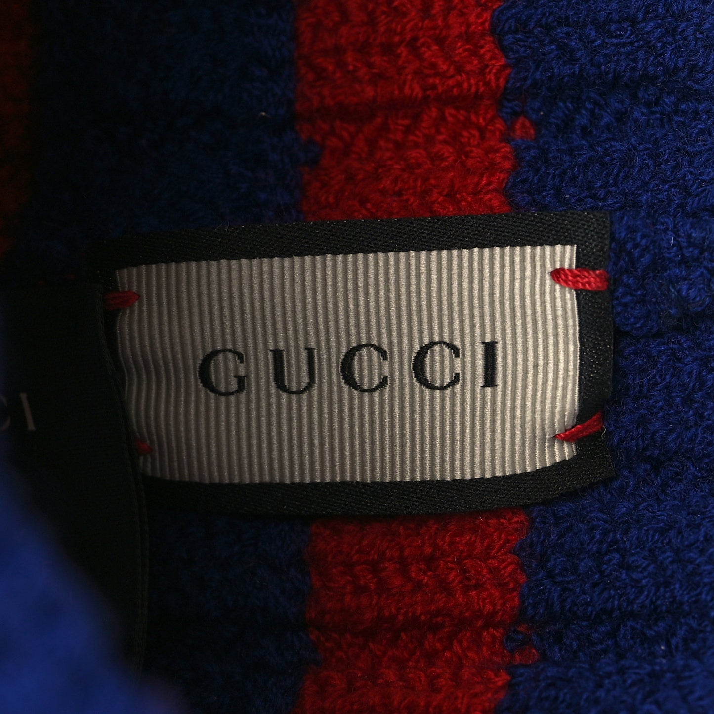 Wool Web Headband M Blue Red