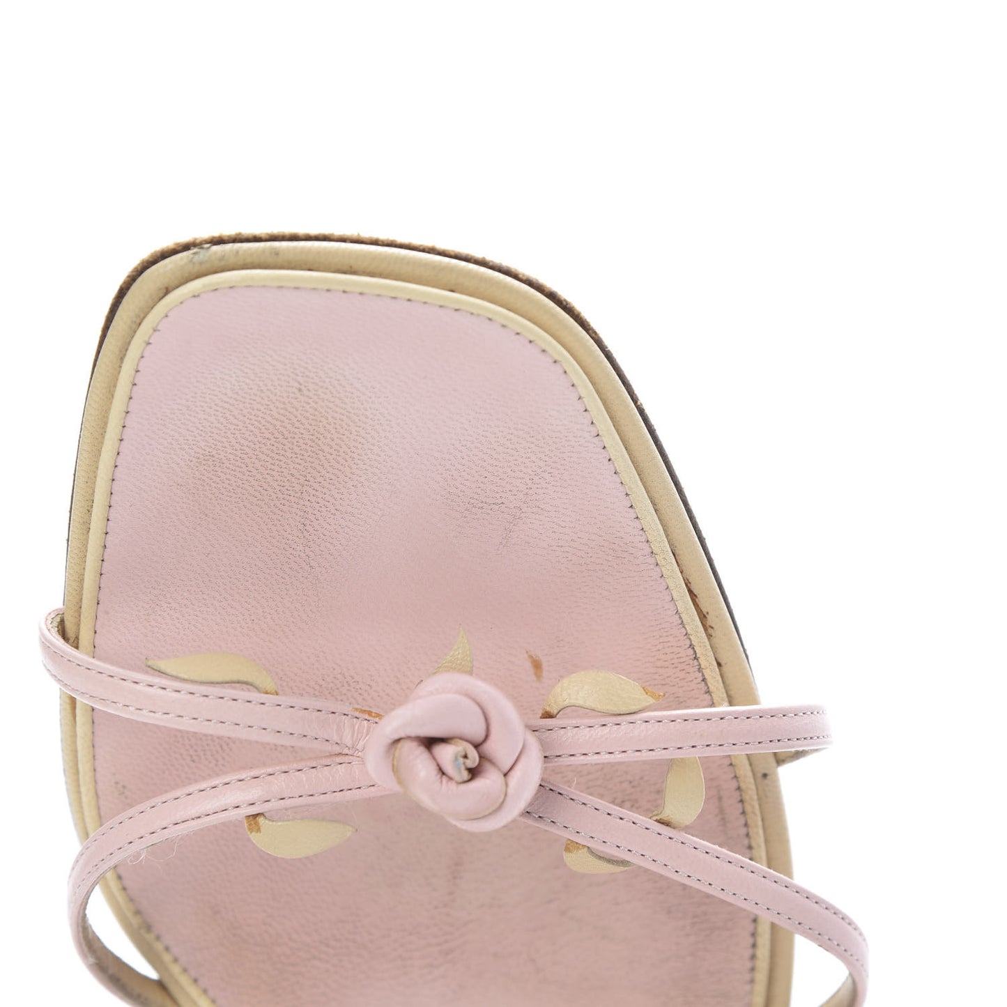 Lambskin Camellia Sandals 39.5 Pink