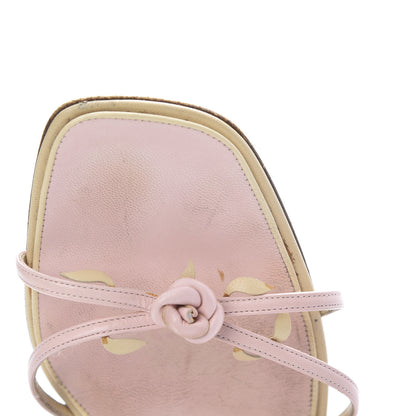 Chanel Lambskin Camellia Sandals 39.5 Pink 12 of 18