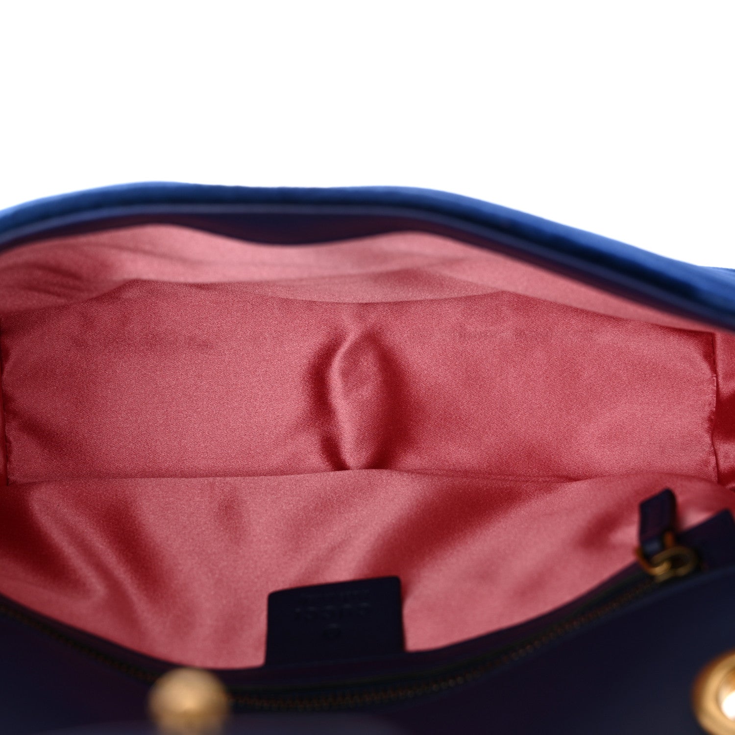 Gucci Velvet Matelasse Small GG Marmont Shoulder Bag Cobalt Blue 5 of 10