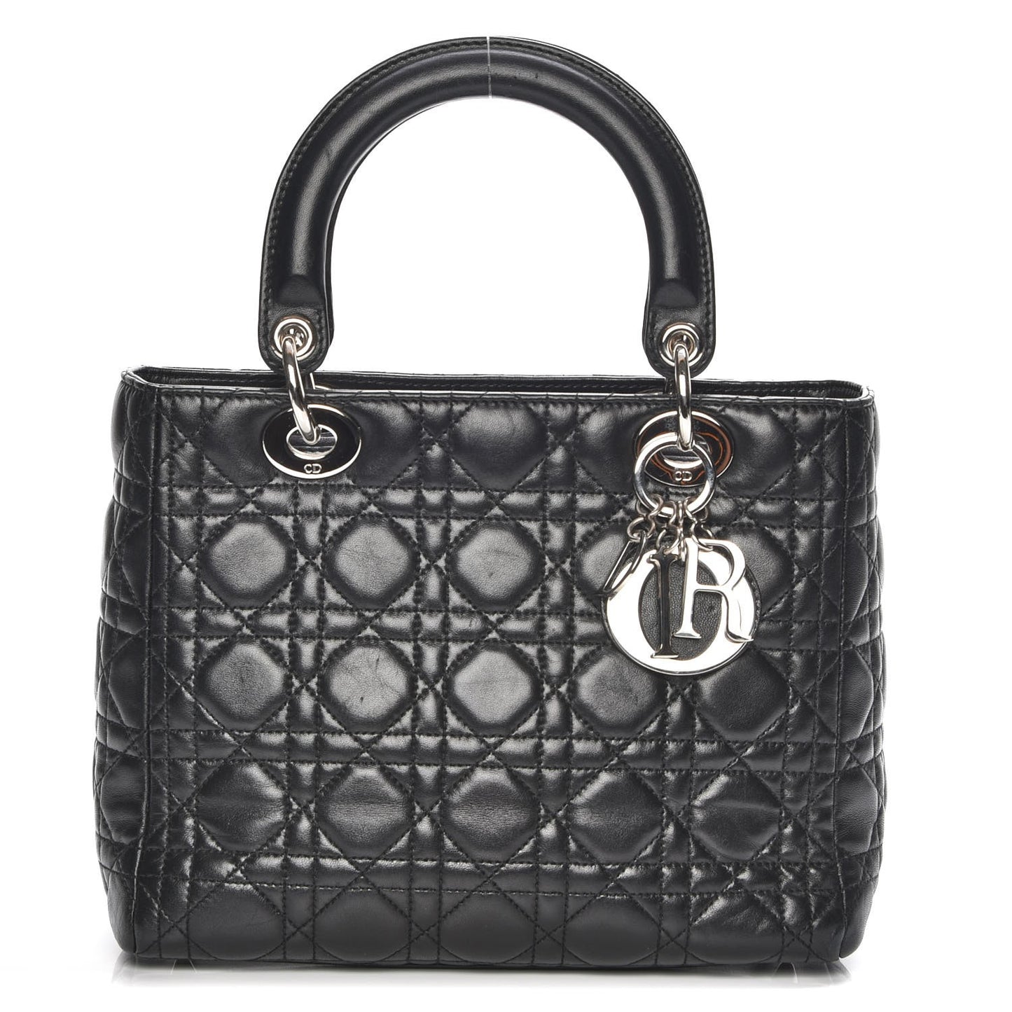 Lambskin Cannage Medium Lady Dior Black
