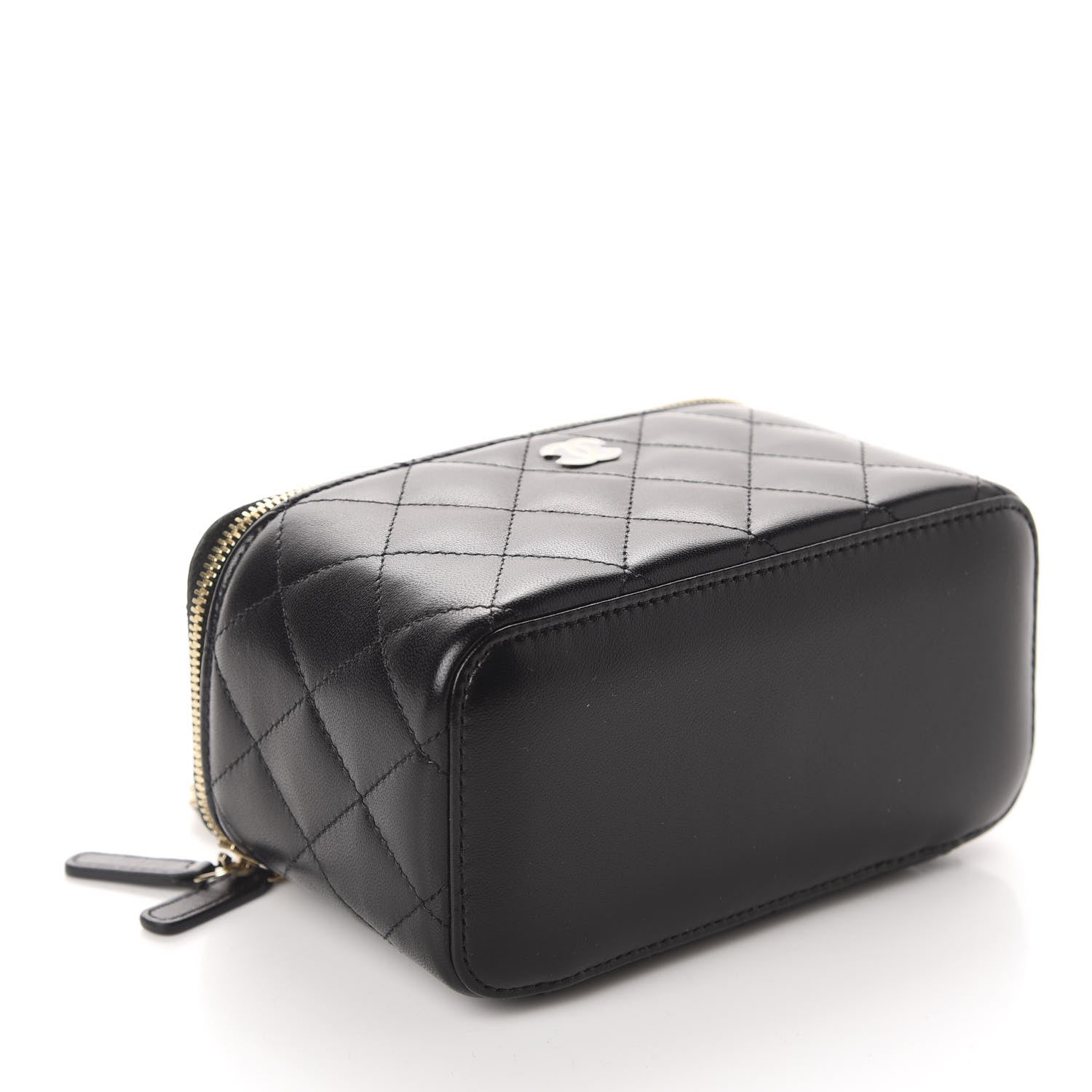 Chanel Lambskin Quilted Small Vanity Case With Chain Black 4 of 11