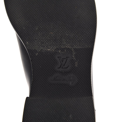Louis Vuitton Calfskin Overdrive Flat High Boots 38.5 Black 7 of 10