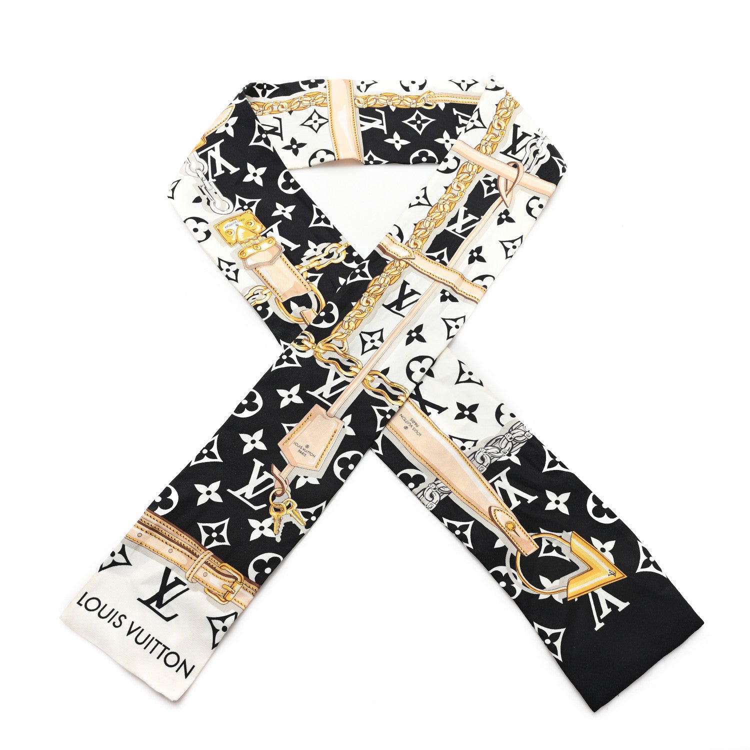 Louis Vuitton Silk Monogram Confidential Bandeau Black 1 of 3