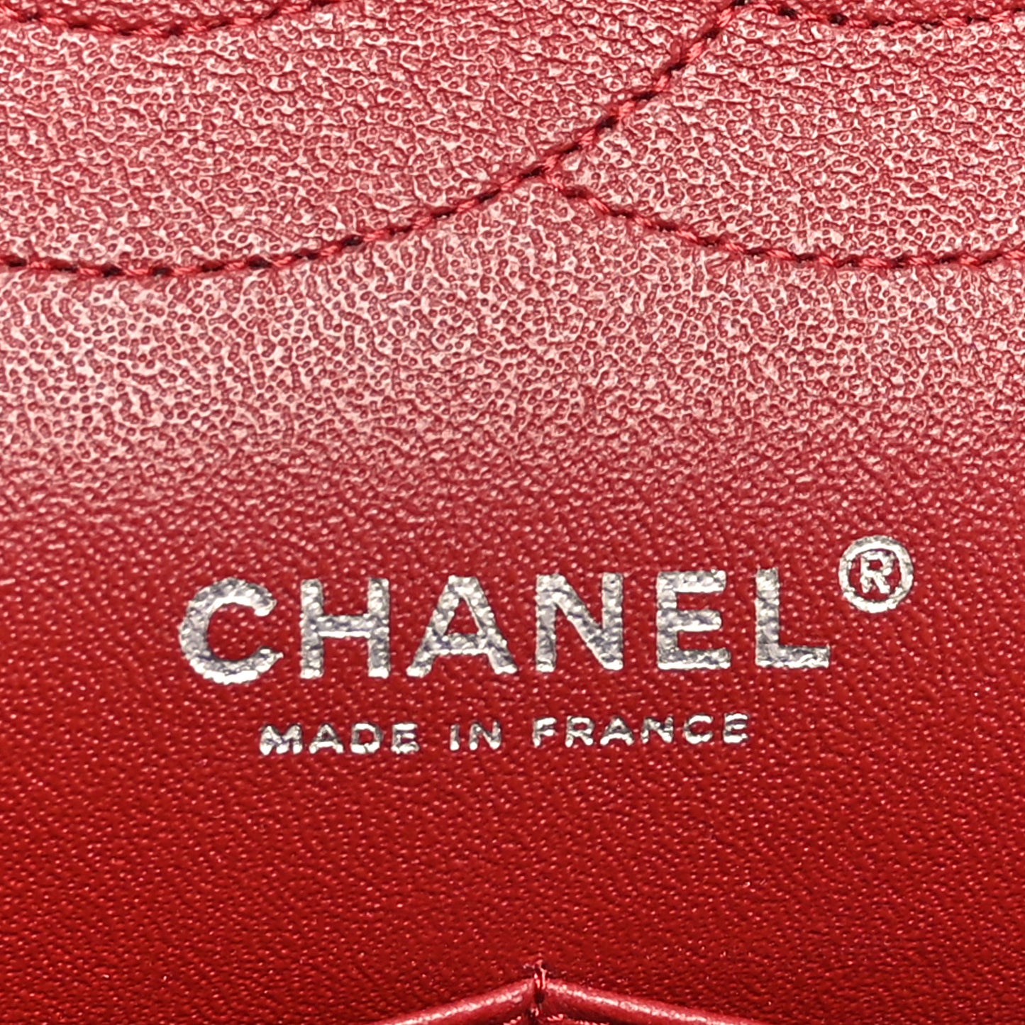 Lambskin Quilted Jumbo Double Flap Red