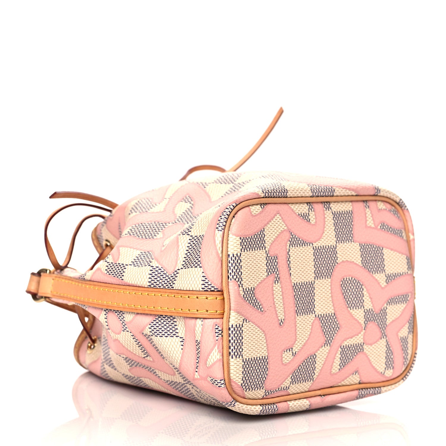 Louis Vuitton Damier Azur Tahitienne Nano Noe Rose Ballerine 4 of 10