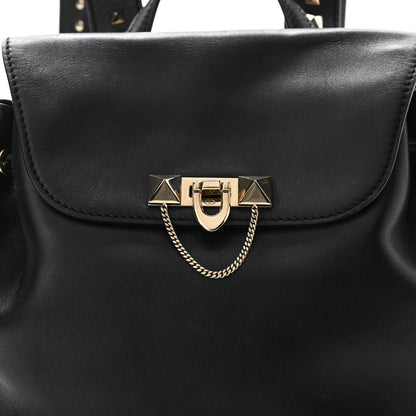 Valentino Garavani Vitello Rockstud Demilune Backpack Black 6 of 17