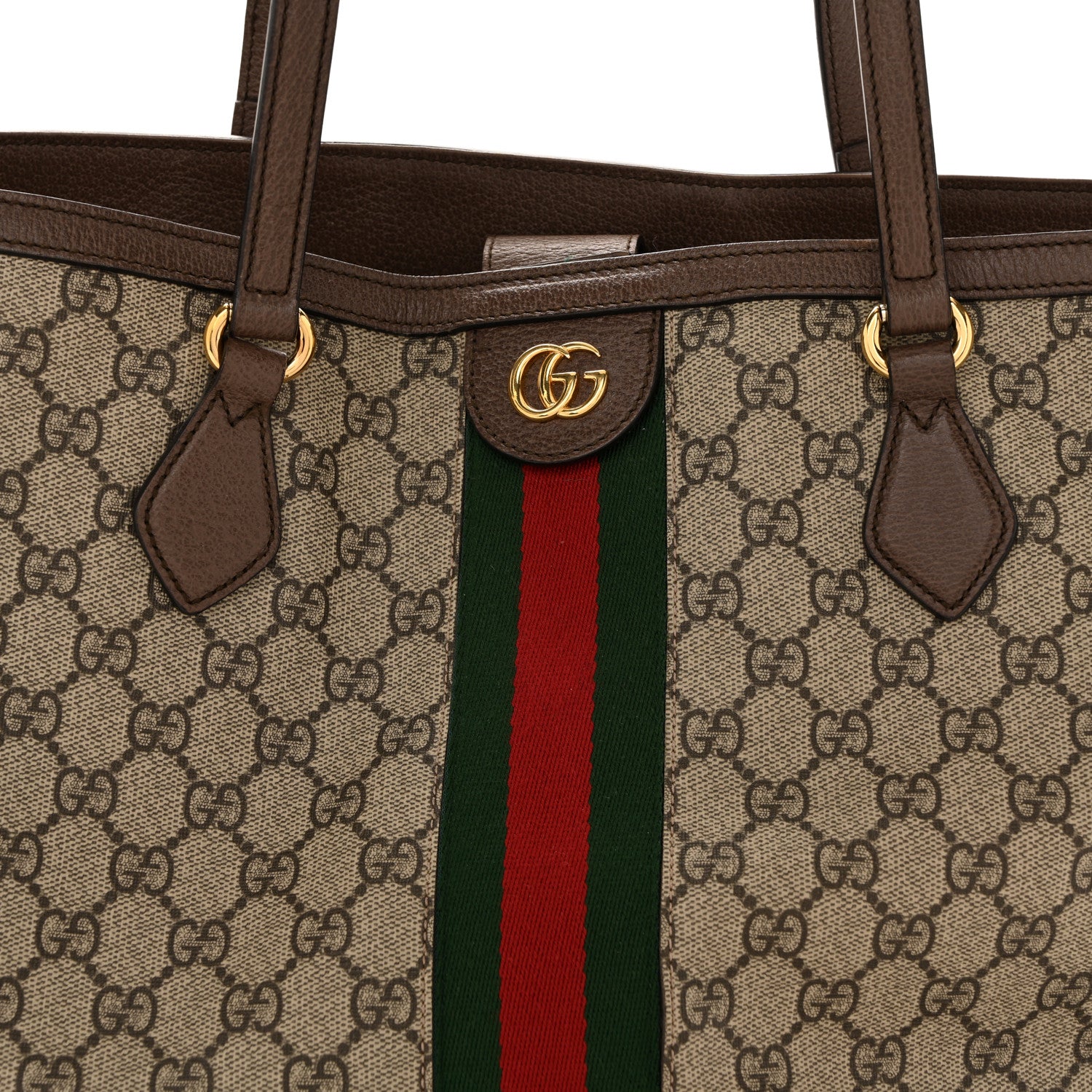 Gucci GG Supreme Monogram Medium Ophidia Shopping Tote Brown 8 of 14