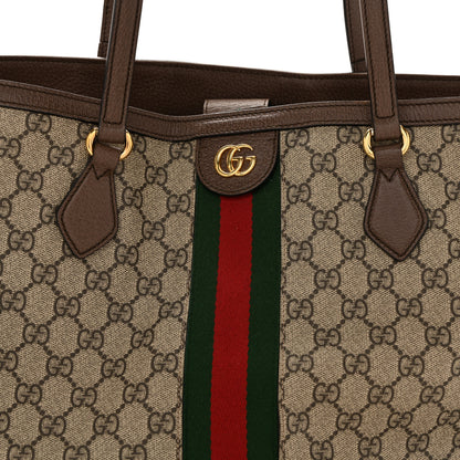 Gucci GG Supreme Monogram Medium Ophidia Shopping Tote Brown 8 of 14