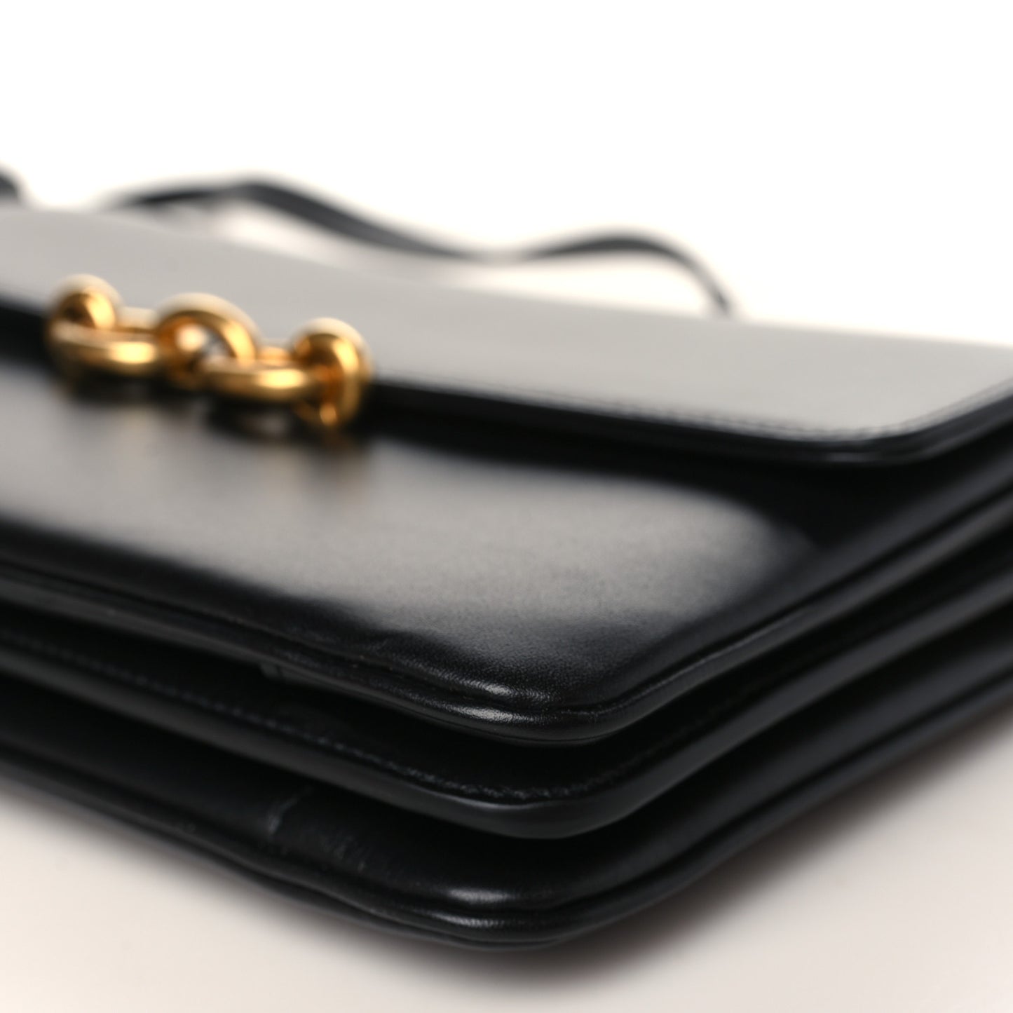 Smooth Calfskin Le Maillon Satchel Black
