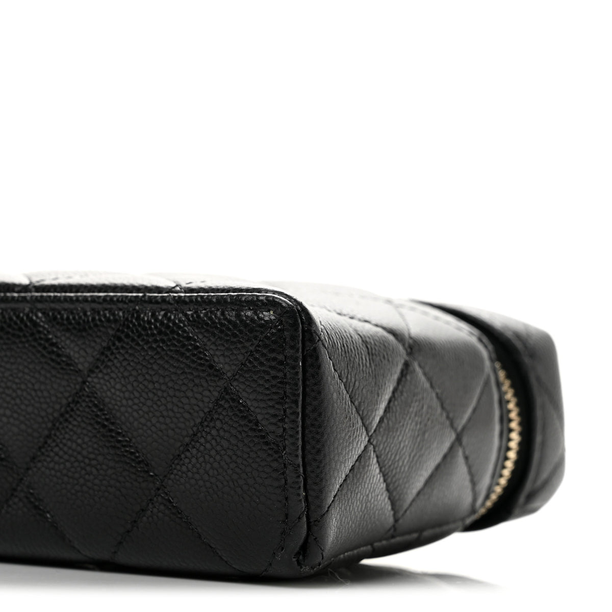 Chanel Caviar Quilted Top Handle Slim Vanity With Chain Black 10 of 12
