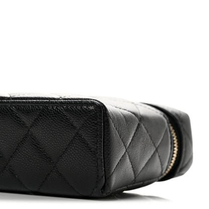 Chanel Caviar Quilted Top Handle Slim Vanity With Chain Black 10 of 12