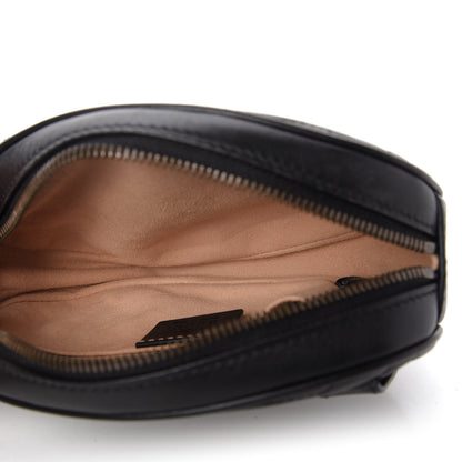Gucci Calfskin Matelasse GG Marmont Belt Bag 75 30 Black 5 of 10
