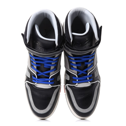 Louis Vuitton Calfskin Mens LV Trainer Sneaker Boots 10.5 Black 10 of 20