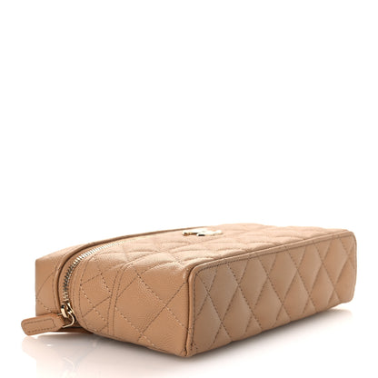 Chanel Caviar Quilted Trendy Handle Slim Vanity Beige 4 of 11