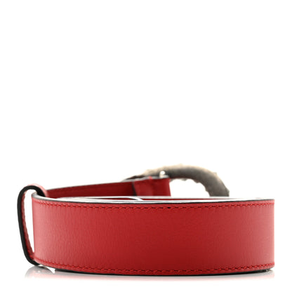 Gucci Moon Calfskin Crystal Dionysus 30mm Belt 105 42 Hibiscus Red 2 of 5