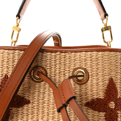 Louis Vuitton Raffia Calfskin Monogram Neonoe MM Tan 6 of 8
