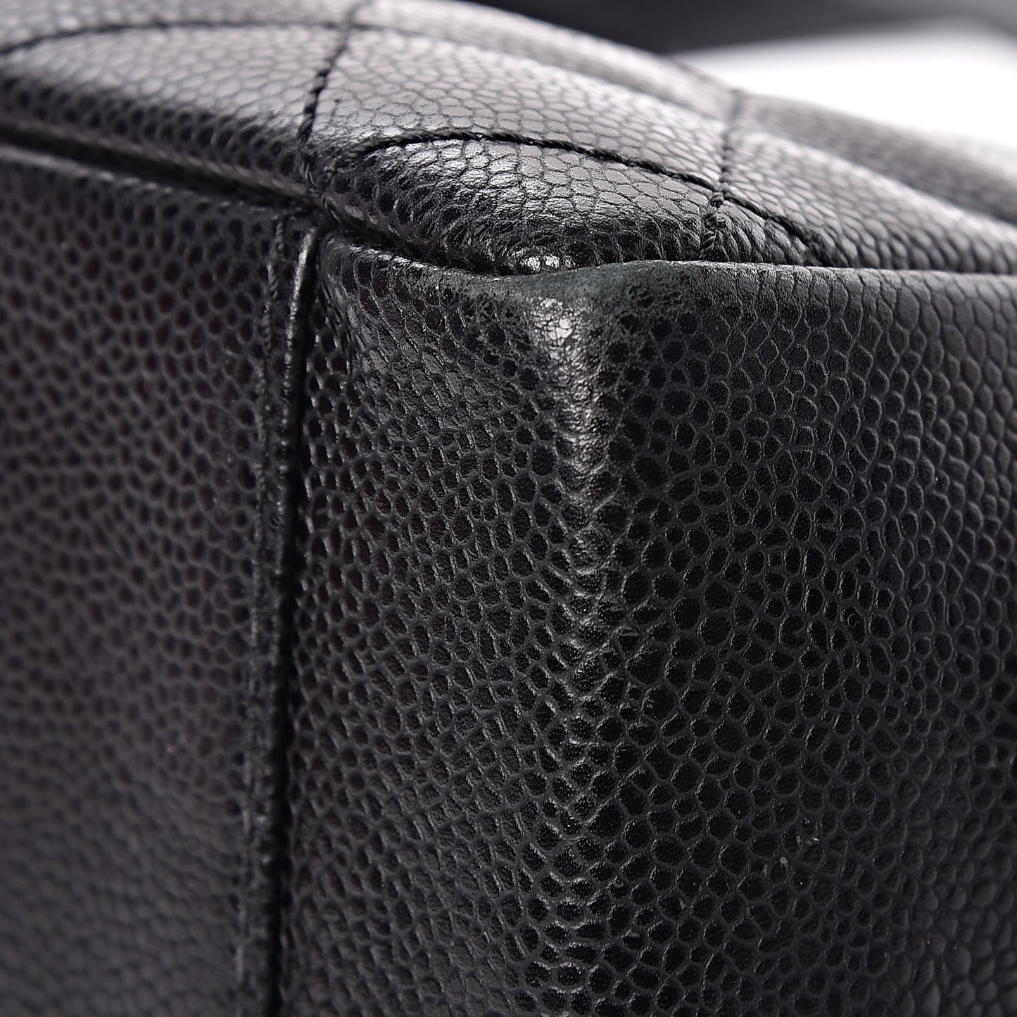 Caviar Quilted Grand Shopping Tote GST Black
