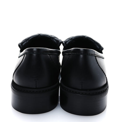 Chanel Lambskin Quilted CC Turnlock Loafers 37.5 Black 5 of 10