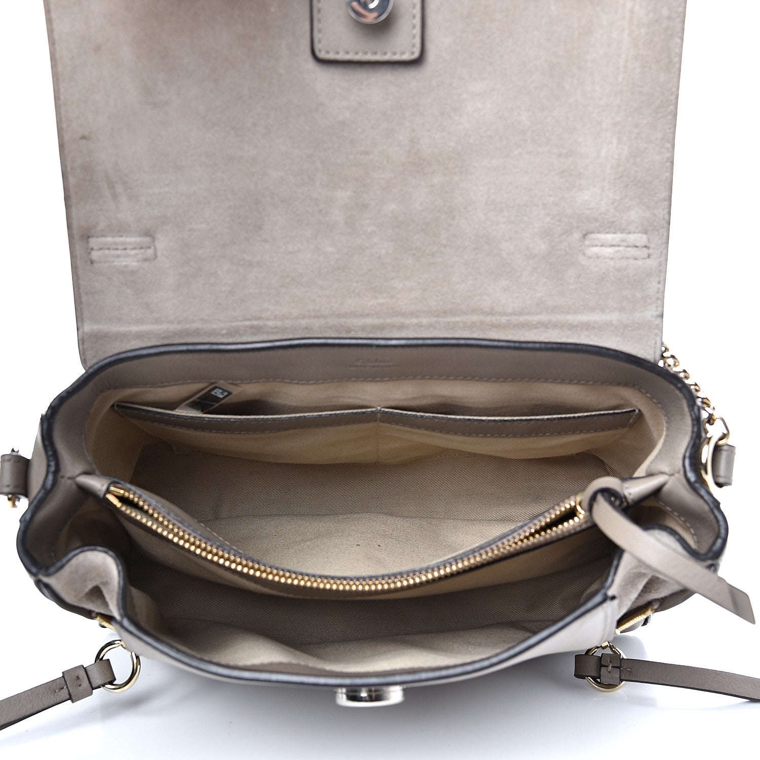 Chloe Calfskin Small Faye Day Shoulder Bag Motty Grey 4 of 14