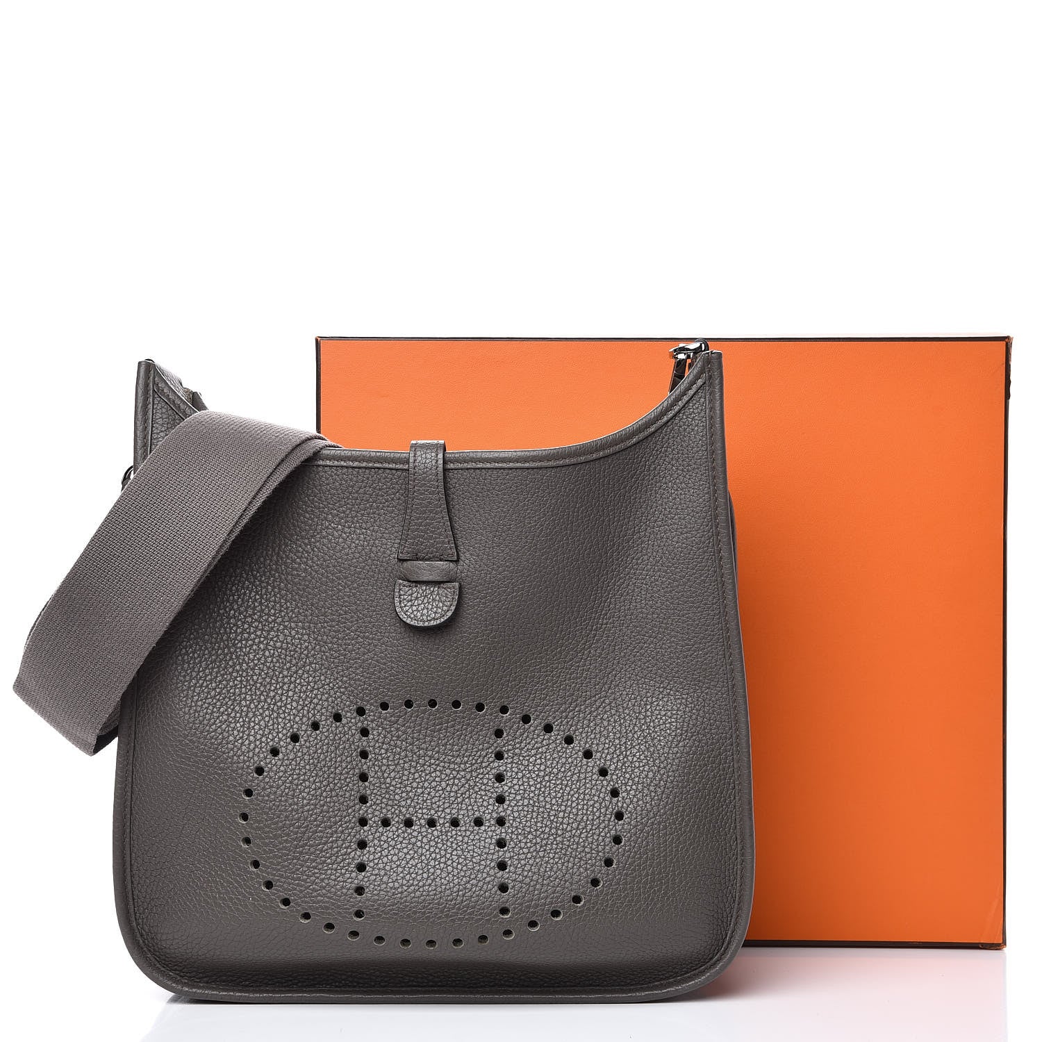 Hermes Taurillon Clemence Evelyne III PM Etain 12 of 12