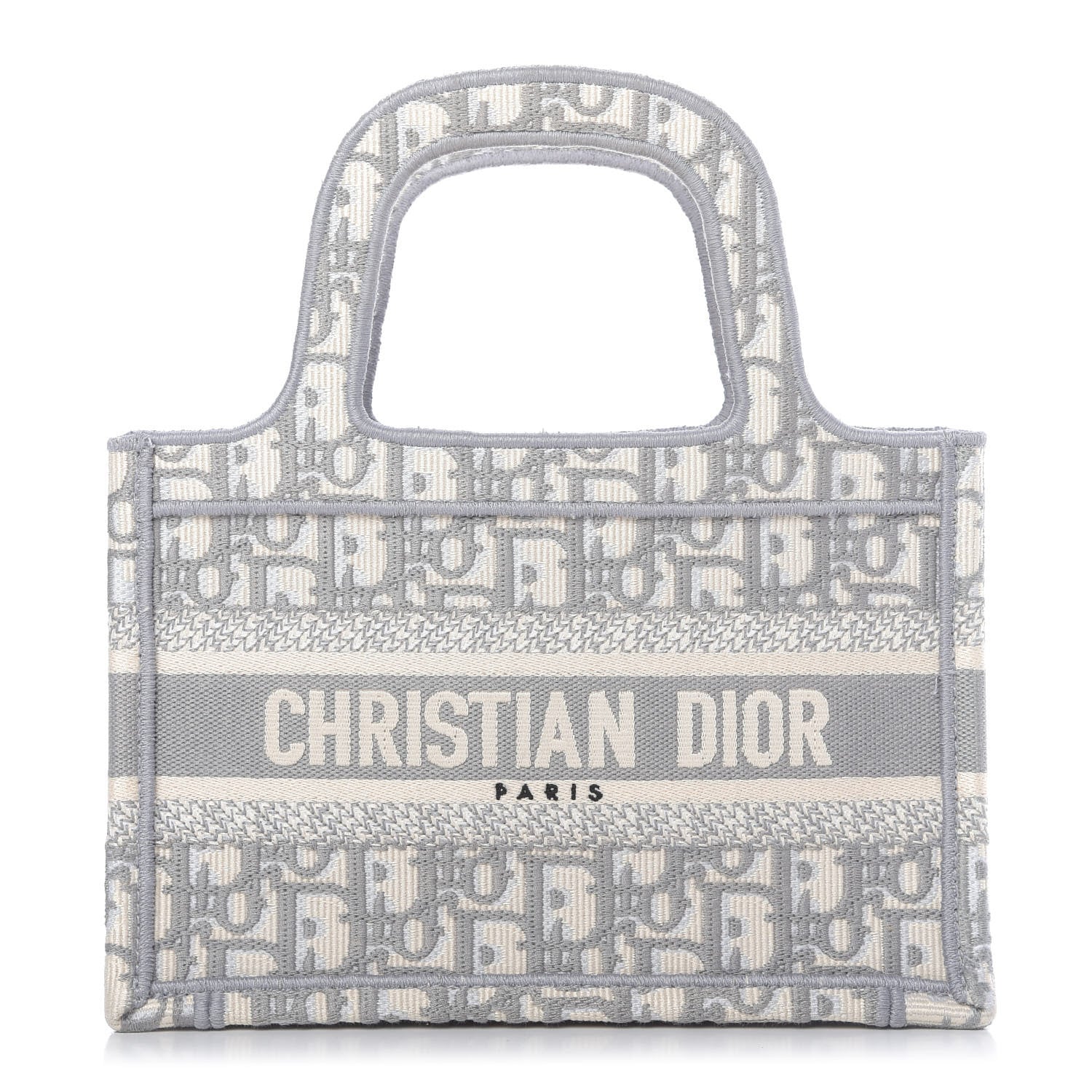 Christian Dior Oblique Mini Book Tote Grey Multicolor 1 of 9